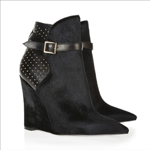 Burberry Shoes - Burberry calf hair wedge boots